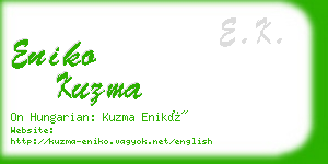 eniko kuzma business card